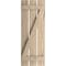Ekena Millwork Rustic Three Board Spaced Board-n-Batten Hand Hewn Faux Wood Shutters w/Z-Board, 17 1/2W x 64H, PR SHUBSZ17X64HHPR - alternate 15